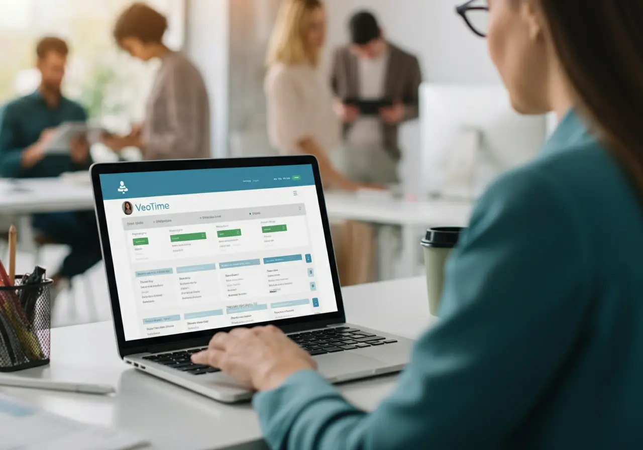 Administración de colaboradores desde panel de VeoTime.