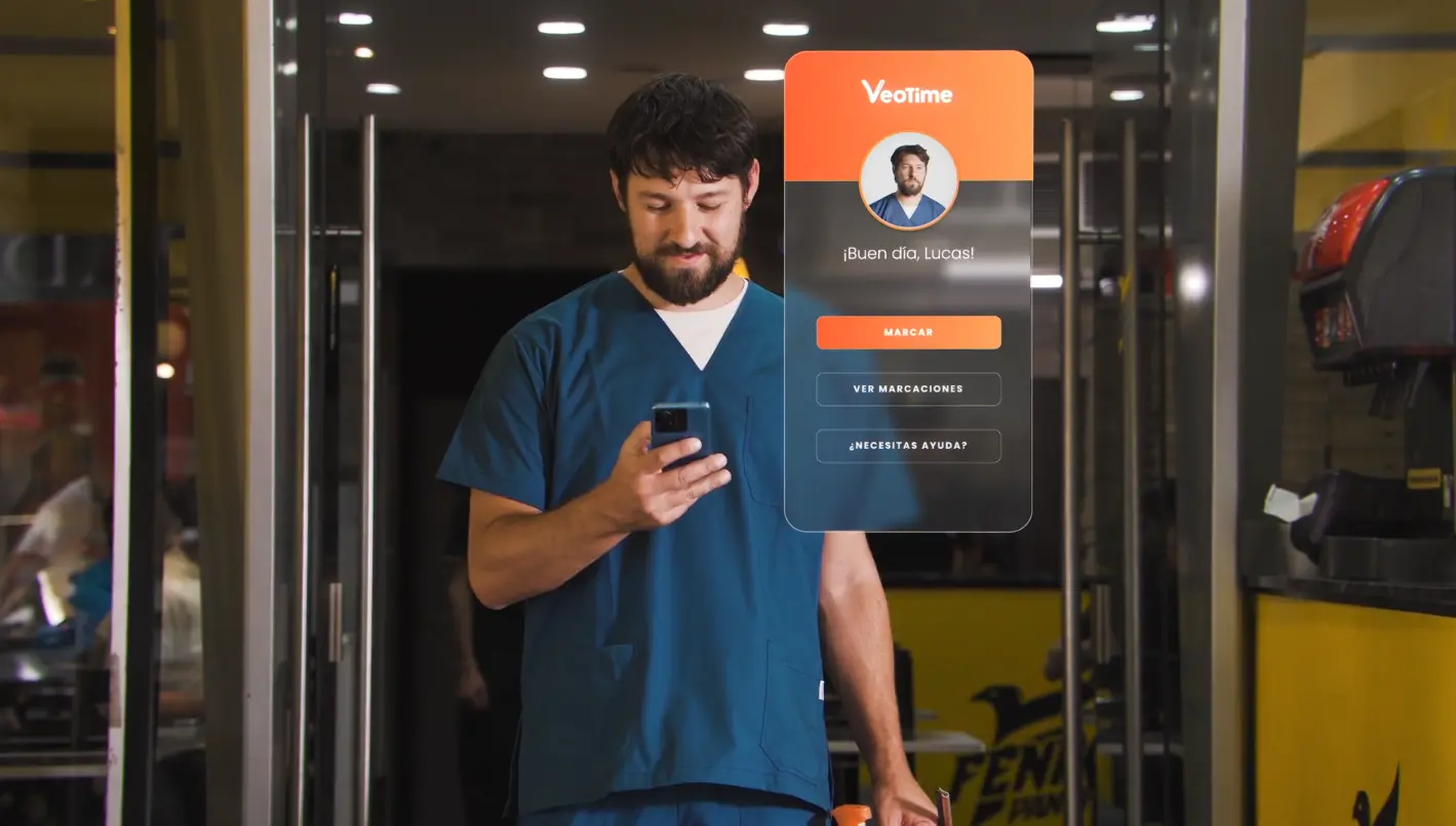 App VeoTime para marcación del personal de gastronomía desde smartphone
