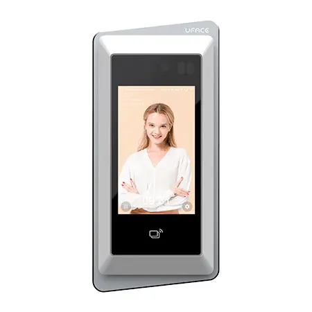 relojes - Dispositivo biométrico Uface 4 con reconocimiento facial y tarjetas, ideal para interiores y empresas medianas.